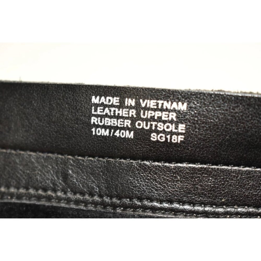 $240 MICHAEL KORS BLACK LEATHER SILVER MOTO BIKER CHUNKY BOOT 10 (TPO17) - Picture 8 of 8